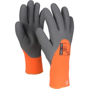OX-ON Winterhandschuh Basic 3003, grau/orange, Gr. 9. Warme Arbeitskleidung für kalte Umgebungen.