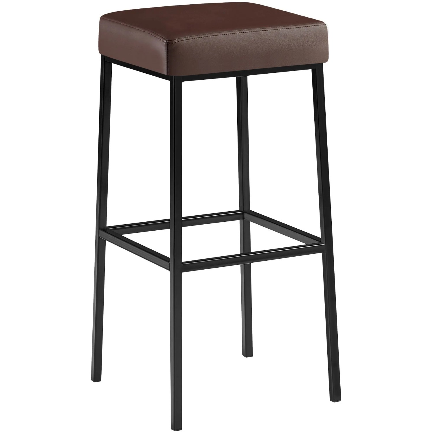 DELUKE Barhocker BIDAN Kunstleder Braun 37x37x83cm Barstuhl Mit Lehne Tresenhocker Tresenstuhl
