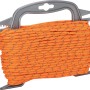Orange Flechtschnur aus Polyester, 4 mm Durchmesser, reflektierend, auf Spule.