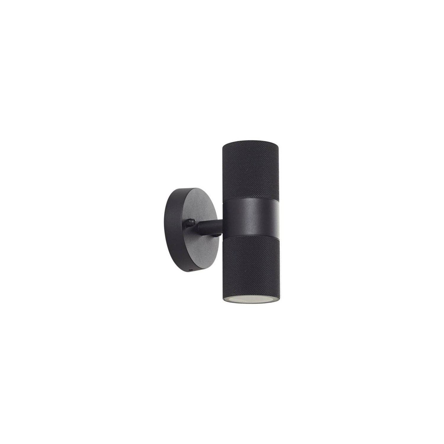 Lindby Wandleuchte Außen Jovane 10025923 Spritzwassergeschützt Modern in Schwarz aus Aluminium 2-flammig GU10