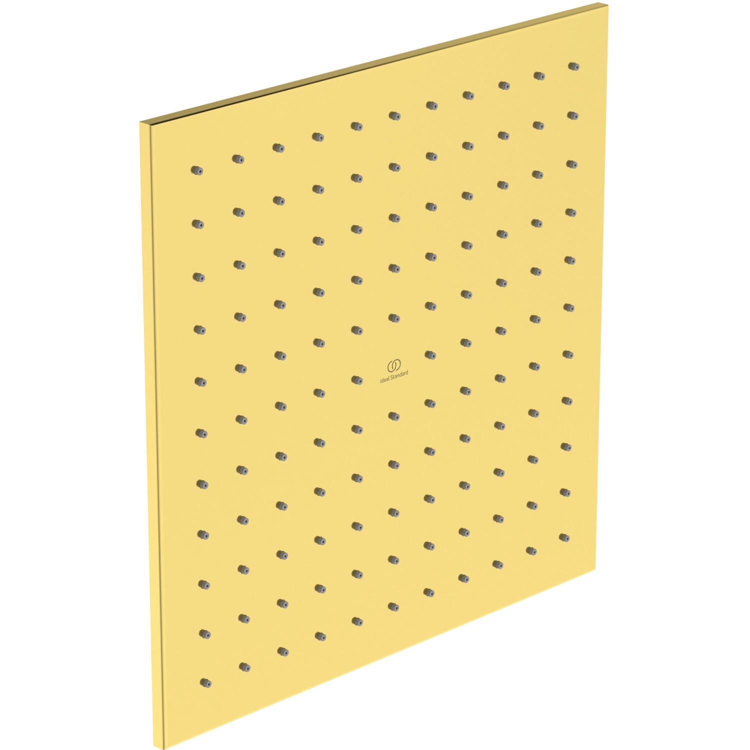 Eckige Ideal Standard Kopfbrause Idealrain Atelier in Brushed Gold, 300x300 mm.