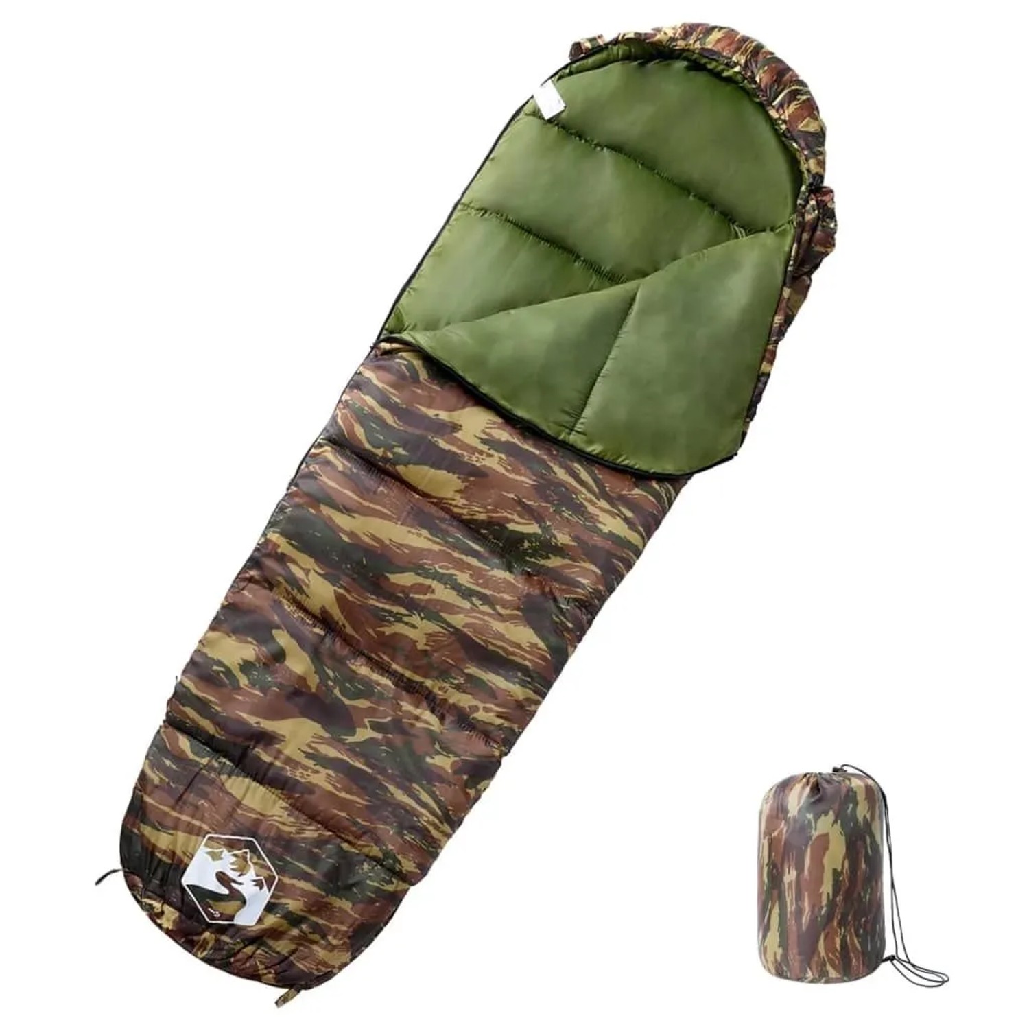 vidaXL Mumienschlafsack für Erwachsene Camping 3 Jahreszeiten 94525