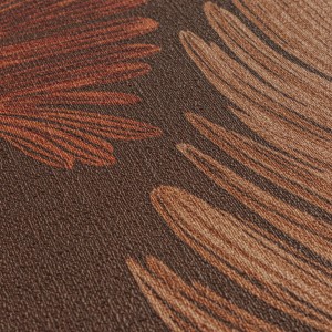 Vliestapete Floral Blätter in Braun-Rot von A.S. Creation, Dekorative Tapete mit Blätterdesign.
