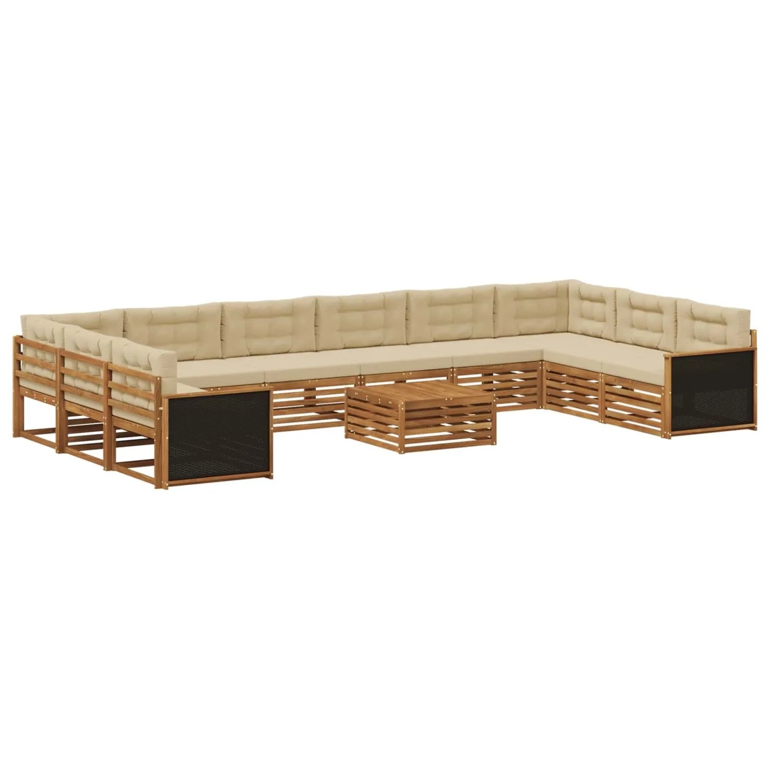 vidaXL Sofagarnituren mit Kissen 11 Stk Massivholz Akazie 3383916