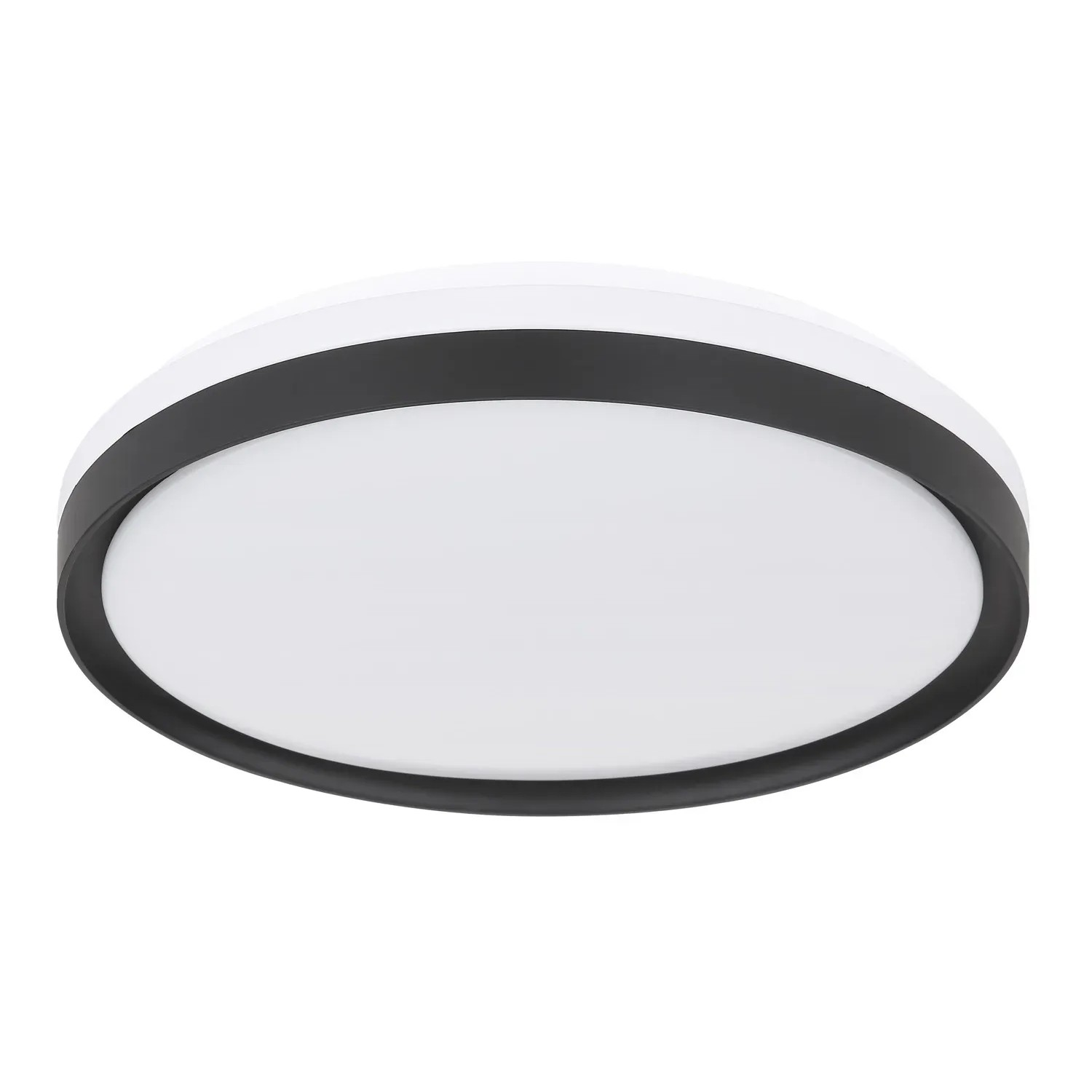 LED-Deckenleuchte Sonny, schwarz/weiß, Ø 39cm, dimmbar mit Fernbedienung.