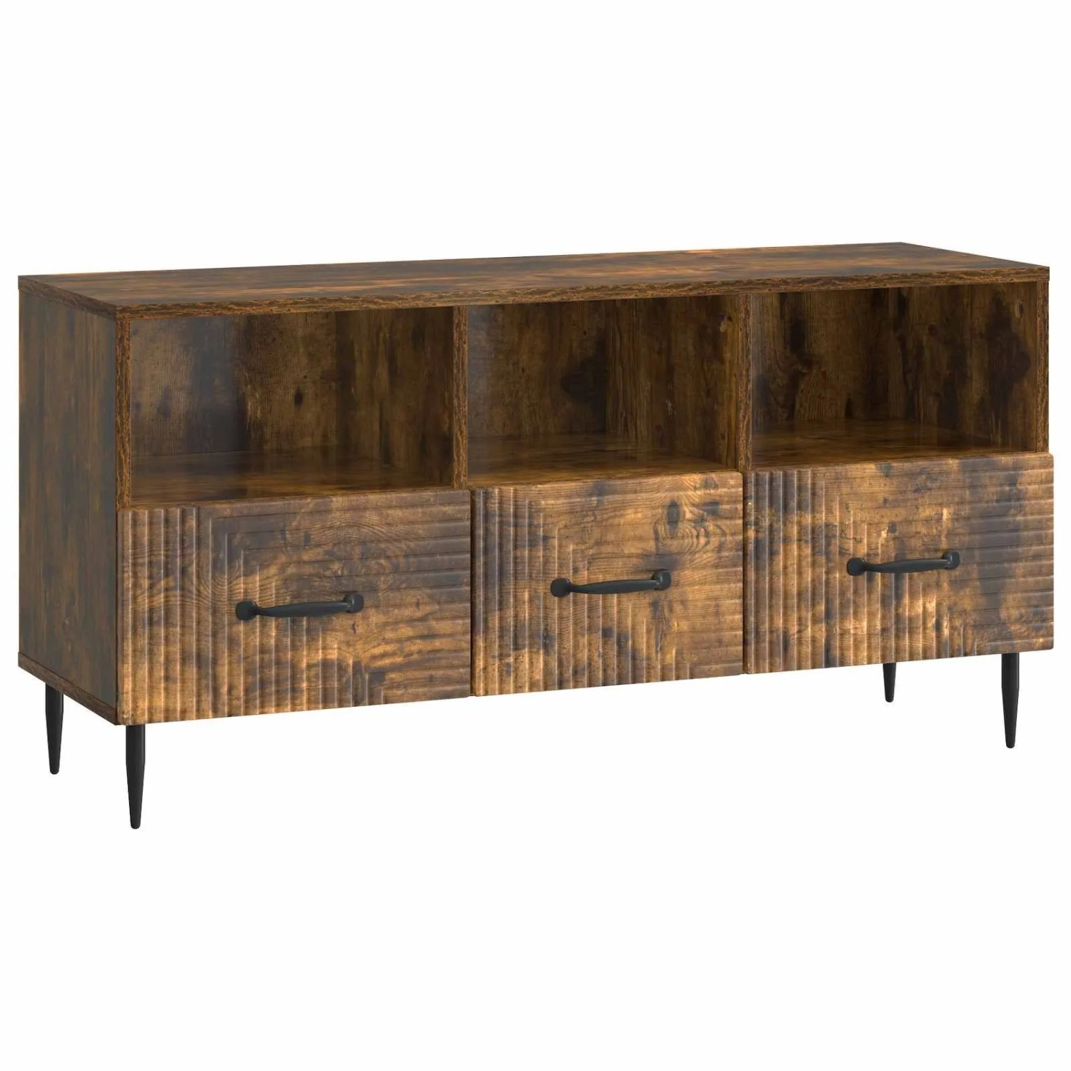 vidaXL TV-Schränk Geräucherte Eiche 102 x 34,5 x 50 cm Holzwerkstoff 894910