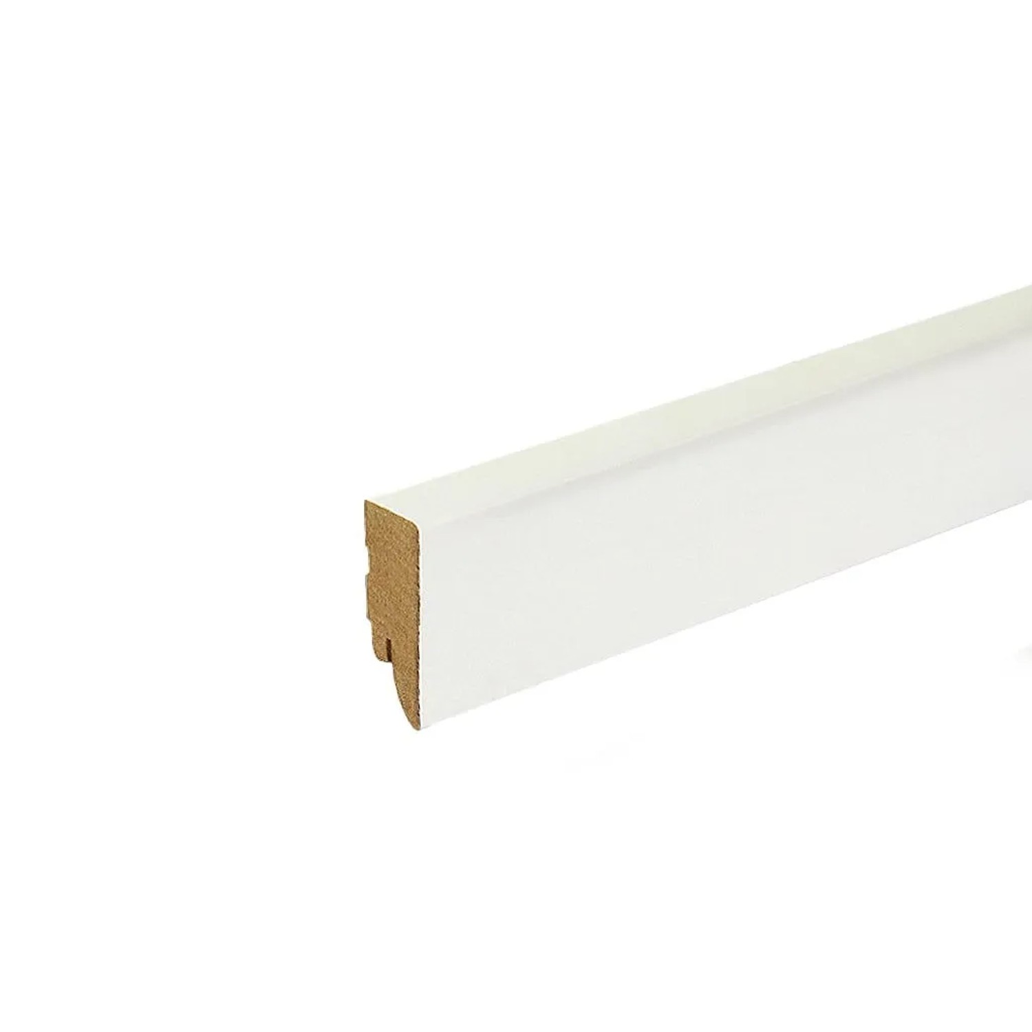 PROFI Vierkant Sockelleiste Ultra Weiß Streichfähig Glänzend MDF-Kern