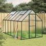 vidaXL Gewächshaus mit Fundamentrahmen Grün 334x169x195 cm Aluminimum 3266327_2