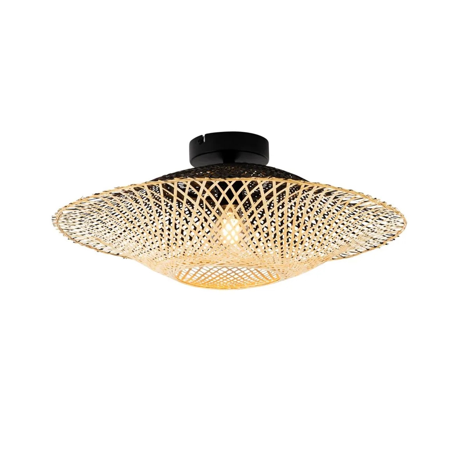QAZQA Orientalische Außendeckenleuchte Bambus 50 cm IP44 Rina