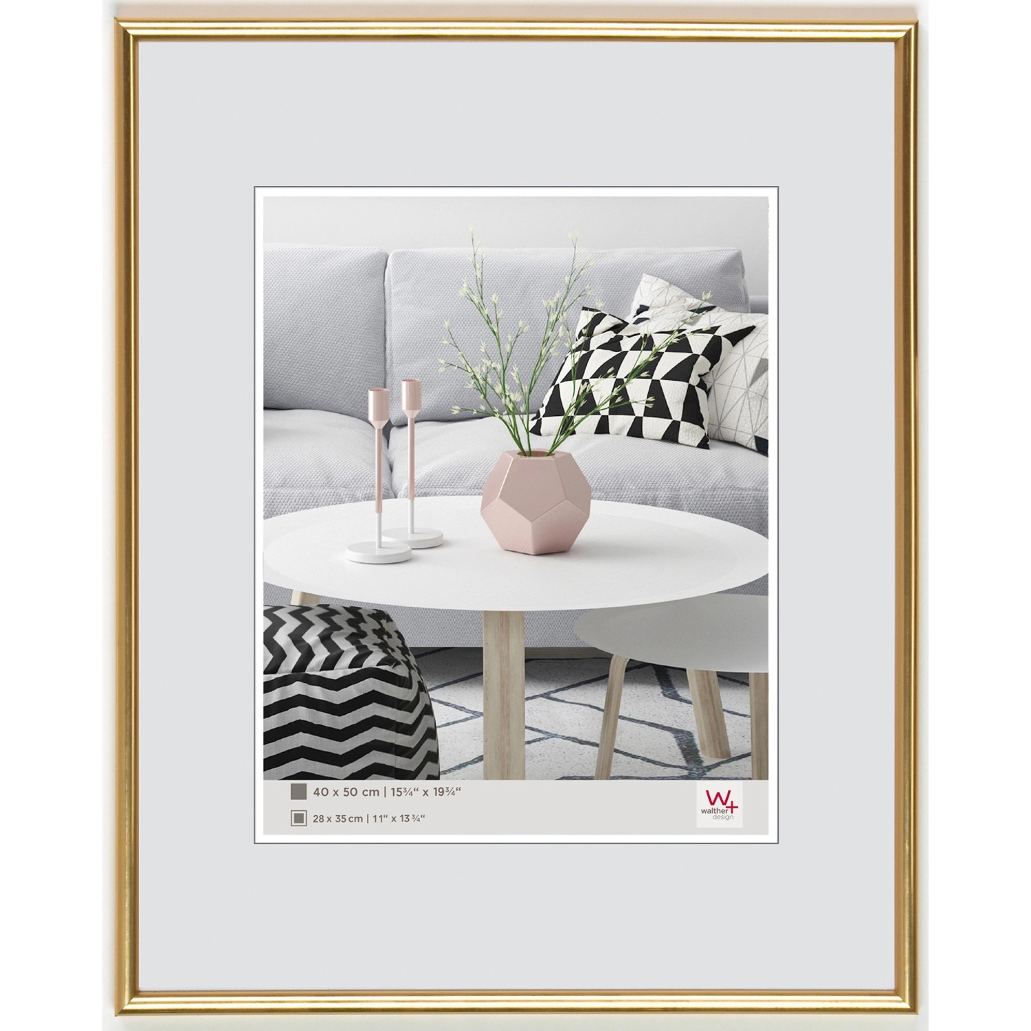 walther design Galeria Kunststoff Bilderrahmen  60x80 cm Gold günstig online kaufen