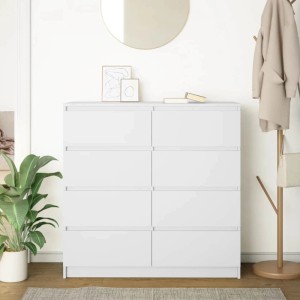 vidaXL Sideboard Weiß 100x35x99 cm Holzwerkstoff 3328489