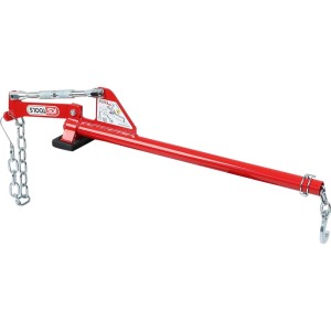 Roter KS TOOLS Universal Achshebel mit Kette, 960 mm, für Montage und Demontage von Achsteilen und Querlenkern.