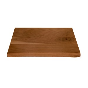 SAM Holzplatte Arya, 40x30 cm, Akazie Nussbaum, einseitige Baumkante für Regalböden.