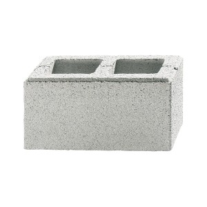 Gartenmauerstein Gomera Normalstein, weiß, 40x20x20 cm für Mauersysteme.