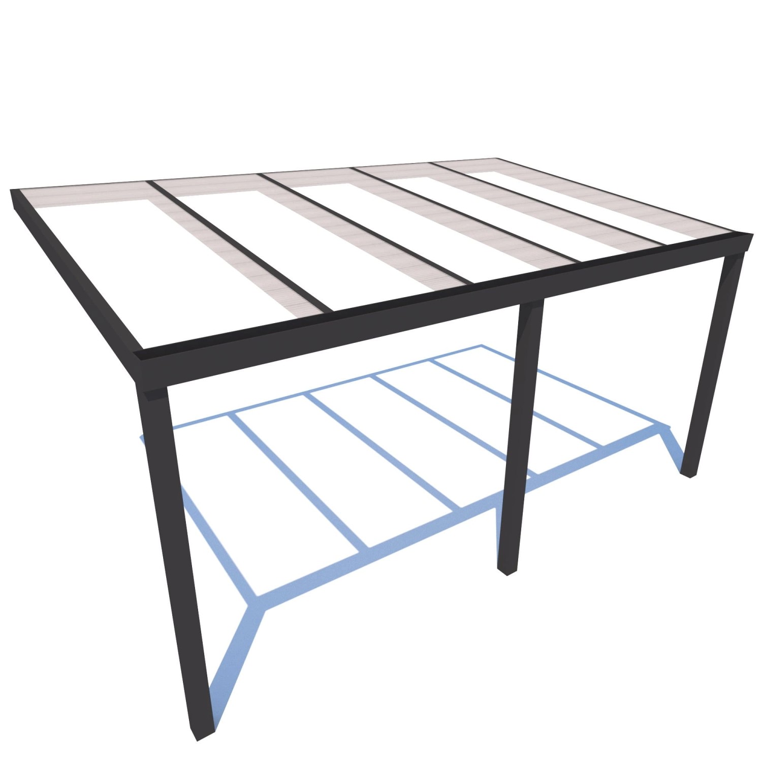 Schweng Terrassenüberdachung S400 in Anthrazit mit Polycarbonat in Klar ode günstig online kaufen