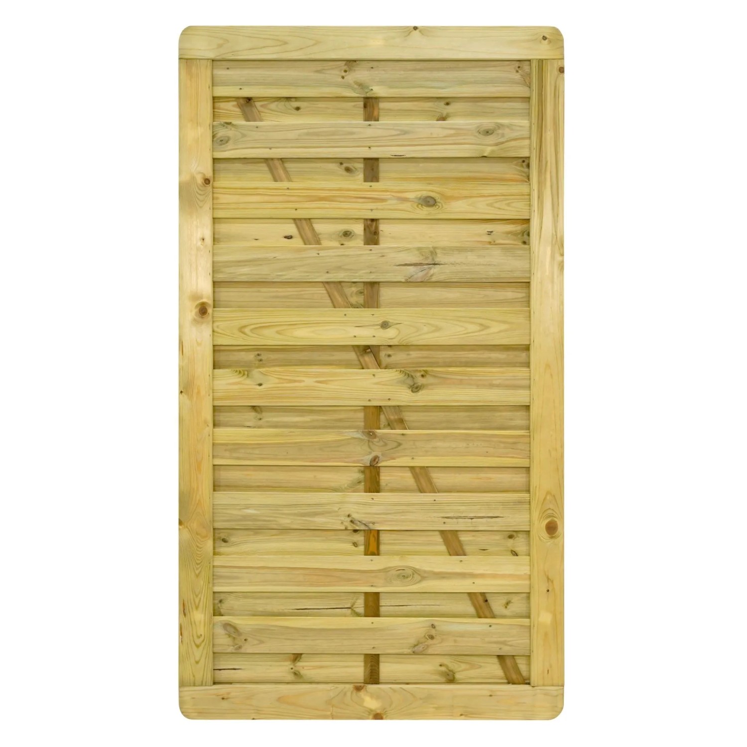 GartenLand Tor VARIO MASSIV Gerade 100x180 cm Holzzaun Kiefer PEFC KDI Grün Massiver Rahmen 44x68 mm sehr Stabil