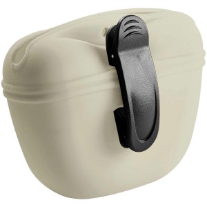 Hunter Silikon Snackbeutel Lugo beige, ideal für Hundetraining und unterwegs.