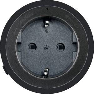 Schwaiger Stromschienen-Plug MSPS0230, schwarzer Zwischenstecker mit USB-Anschlüssen.