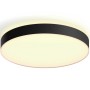 Schwarze Philips Hue Enrave XL Deckenleuchte mit Dimmer und warmweißem Licht.
