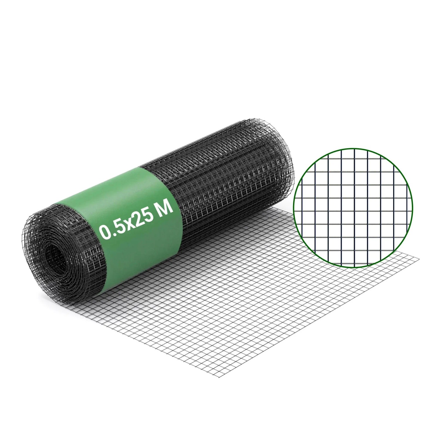 Wiltec Maschendrahtzaun 50Cmx25M 0,9Mm 19X19Mm Drahtgitter Volierendraht Stahl