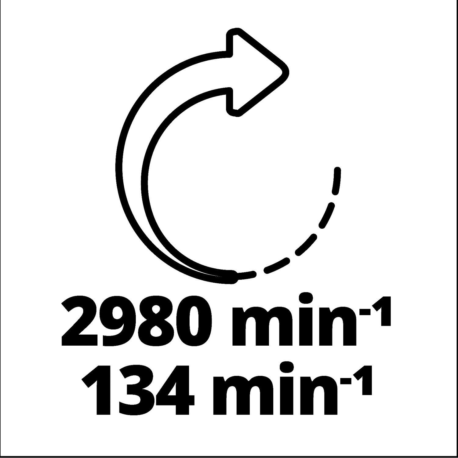Drehzahl-Symbol für Einhell TC-WD 200/150 Nass-Trockenschleifer: 2980/134 U/min.