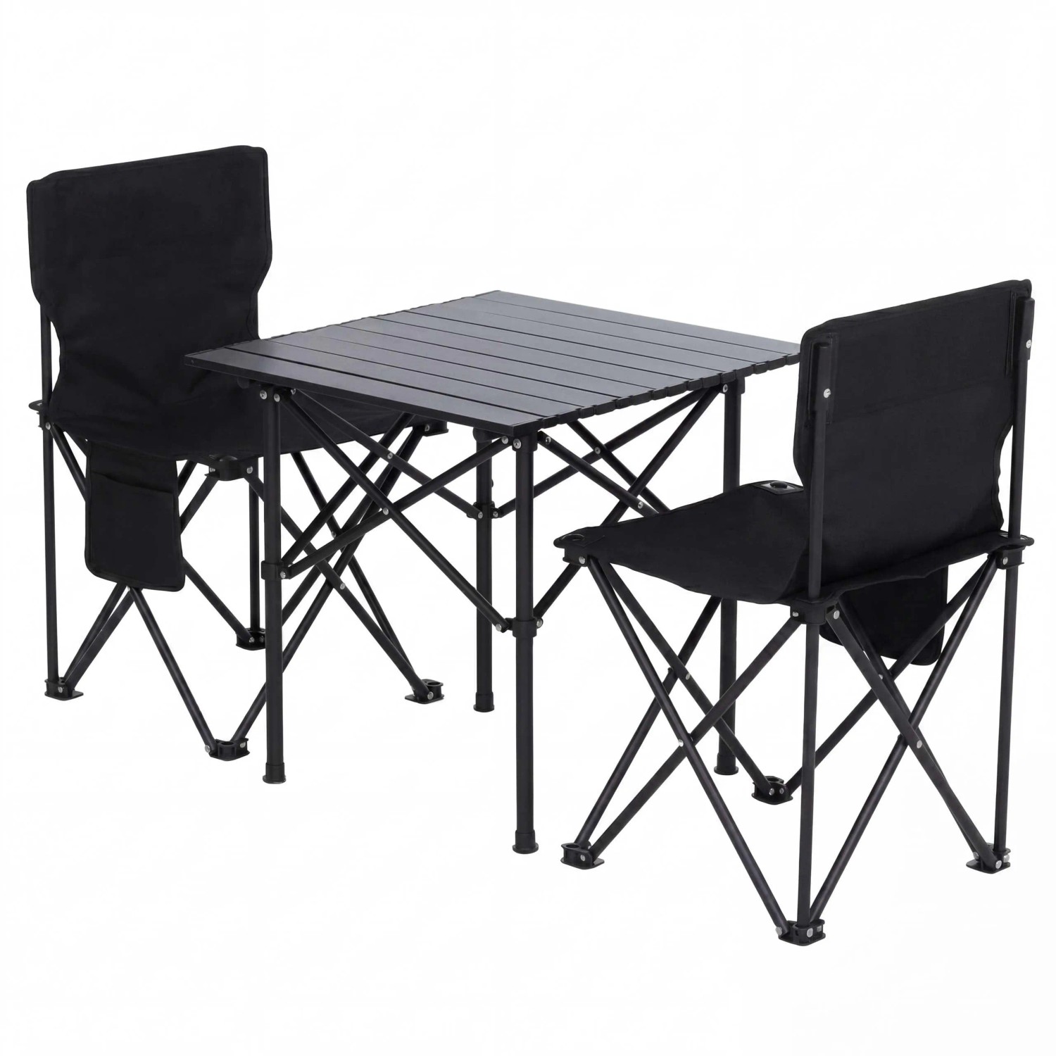 MCW Campingset Q39 Faltbar Metall Stoff Schwarz