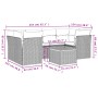 vidaXL Garten-Sofagarnitur, 7-teilig, beige Poly Rattan mit Kissen. Gartenmöbel für Terrasse und Garten.