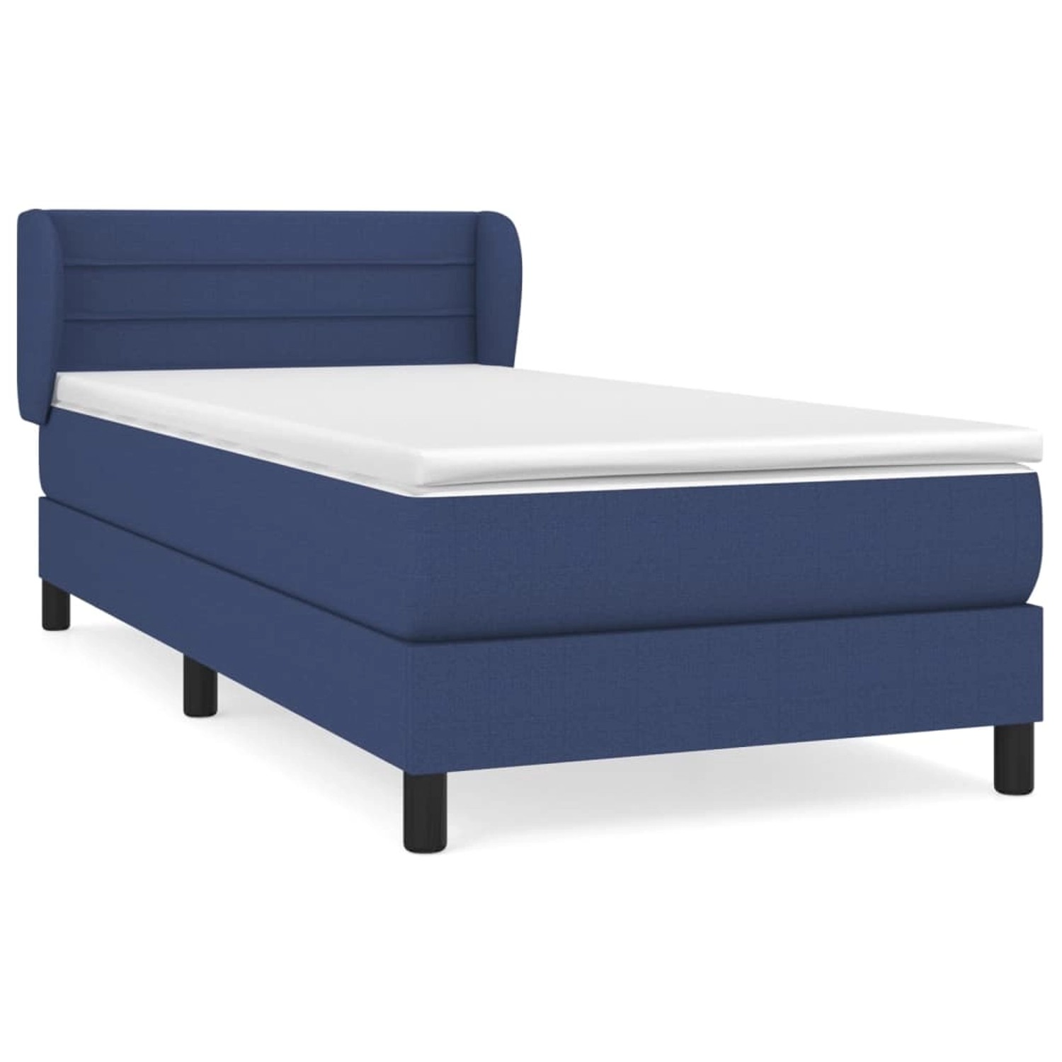 vidaXL Boxspringbett mit Matratze Blau 80x200 cm Stoff 3126283 günstig online kaufen