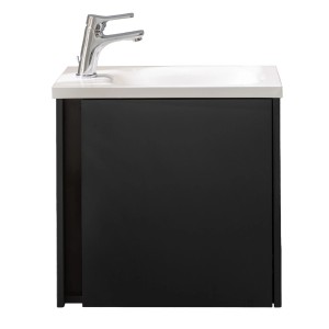 Badmobil Möbel-Set Susi, 50cm, Anthrazit mit Waschbecken und Armatur.