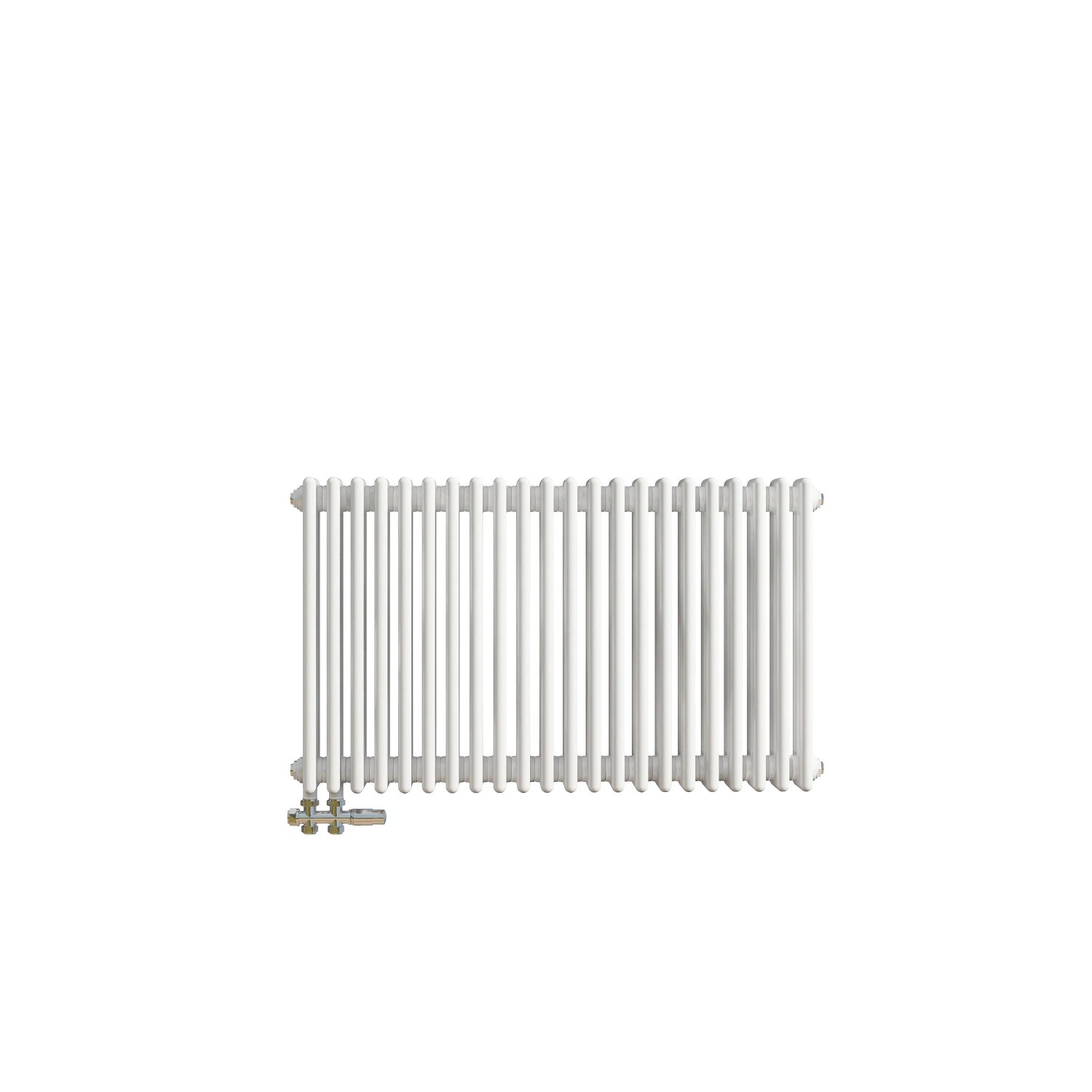 Duschparadies 3 Säulen Traditioneller Heizkörper in Gusseisen-Optik 600x1010mm 1554W für Warmwasserbetrieb Weiß