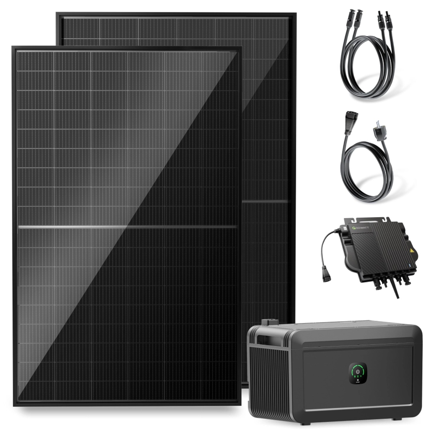 Solakon Balkonkraftwerk 1000W 800W Solaranlage mit Speicher Steckerfertig K günstig online kaufen