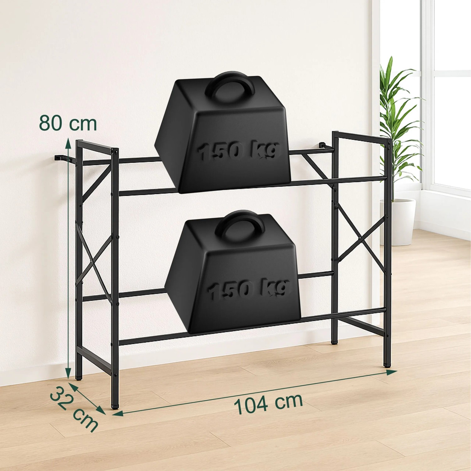 Relaxdays Getränkekistenregal Stahl Schwarz Für 6 Kisten Verstellbar 80 cm x 104 cm x 32 cm 4,7 kg_2