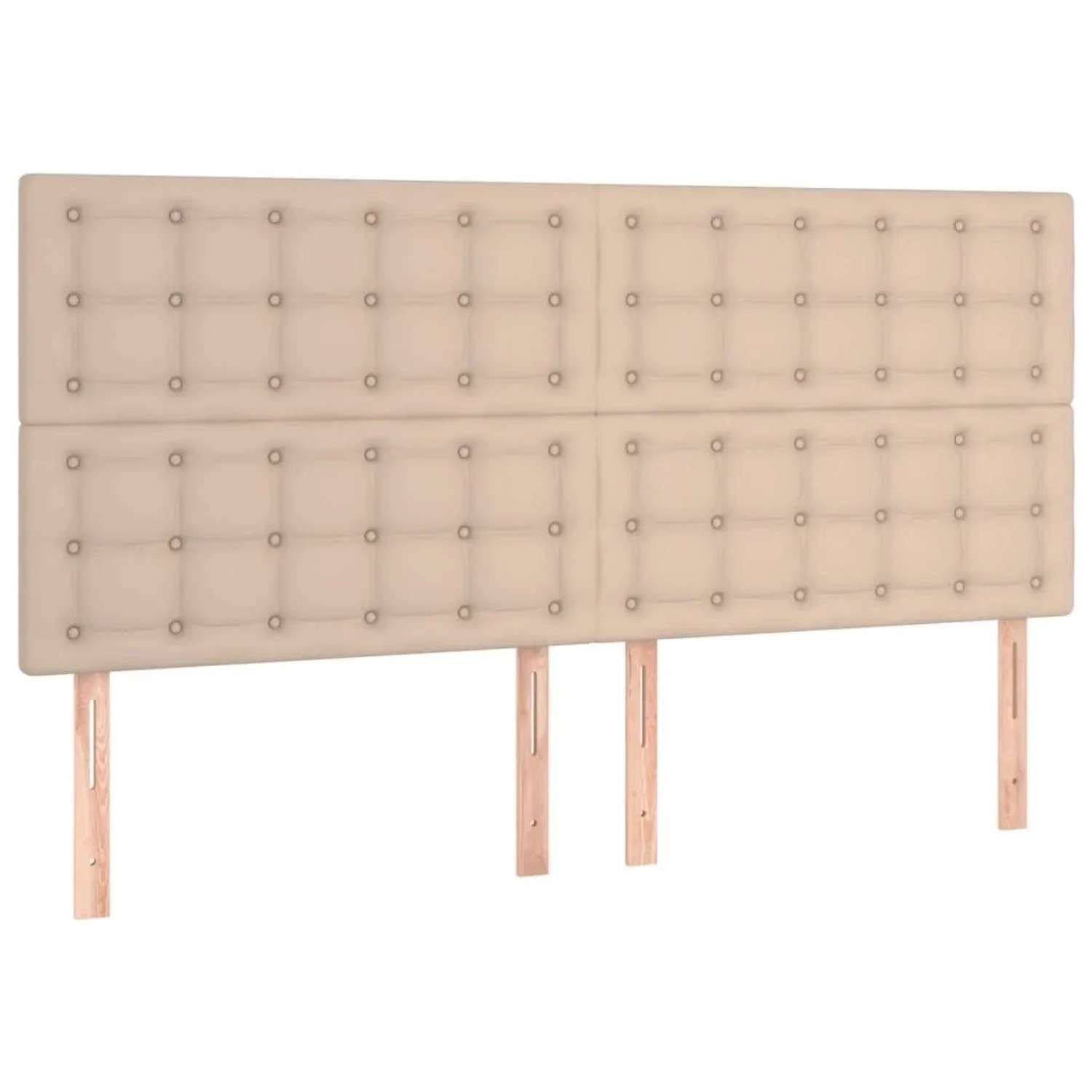 vidaXL Kopfteil Cappuccino 200x5x118/128 cm Kunstleder 3116445