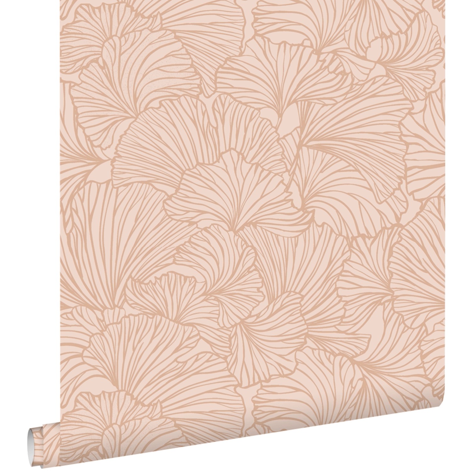 ESTAhome Tapete Ginkgoblätter 7394 Terrakottarosa 0.53 x 10.05 m günstig online kaufen
