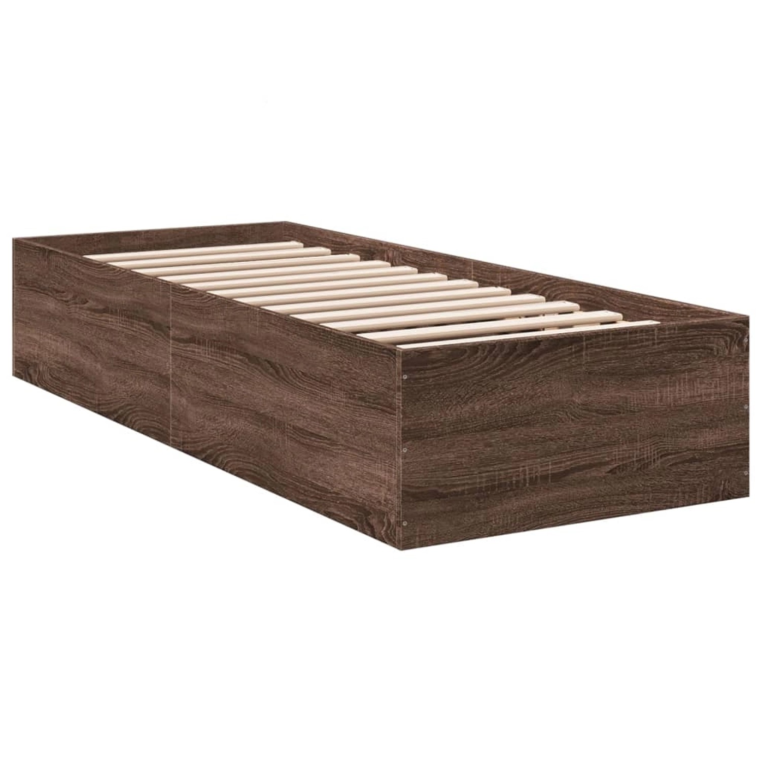 vidaXL Bettgestell Braun Eichen-Optik 90x200 cm Holzwerkstoff 3281062 günstig online kaufen