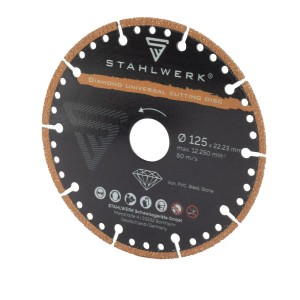 STAHLWERK Diamant Trennscheibe, 125mm, Universal Sägeblatt für Schleifer.
