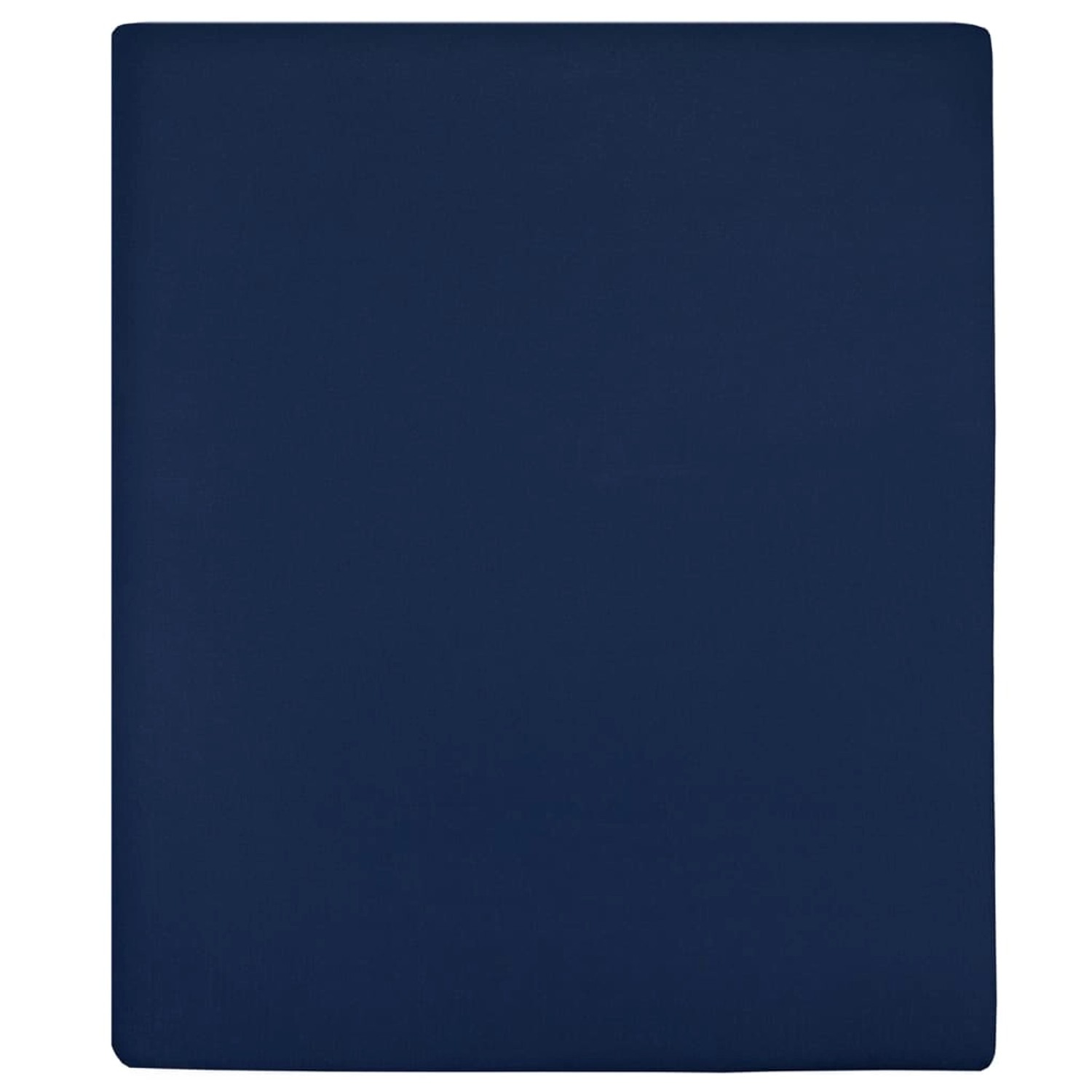 vidaXL Spannbettlaken 2 Stk Jersey Marineblau 90x200 cm Baumwolle 136231 günstig online kaufen