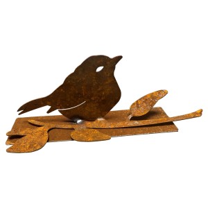 ZGM Rost Deko Vögelchen Spatzl