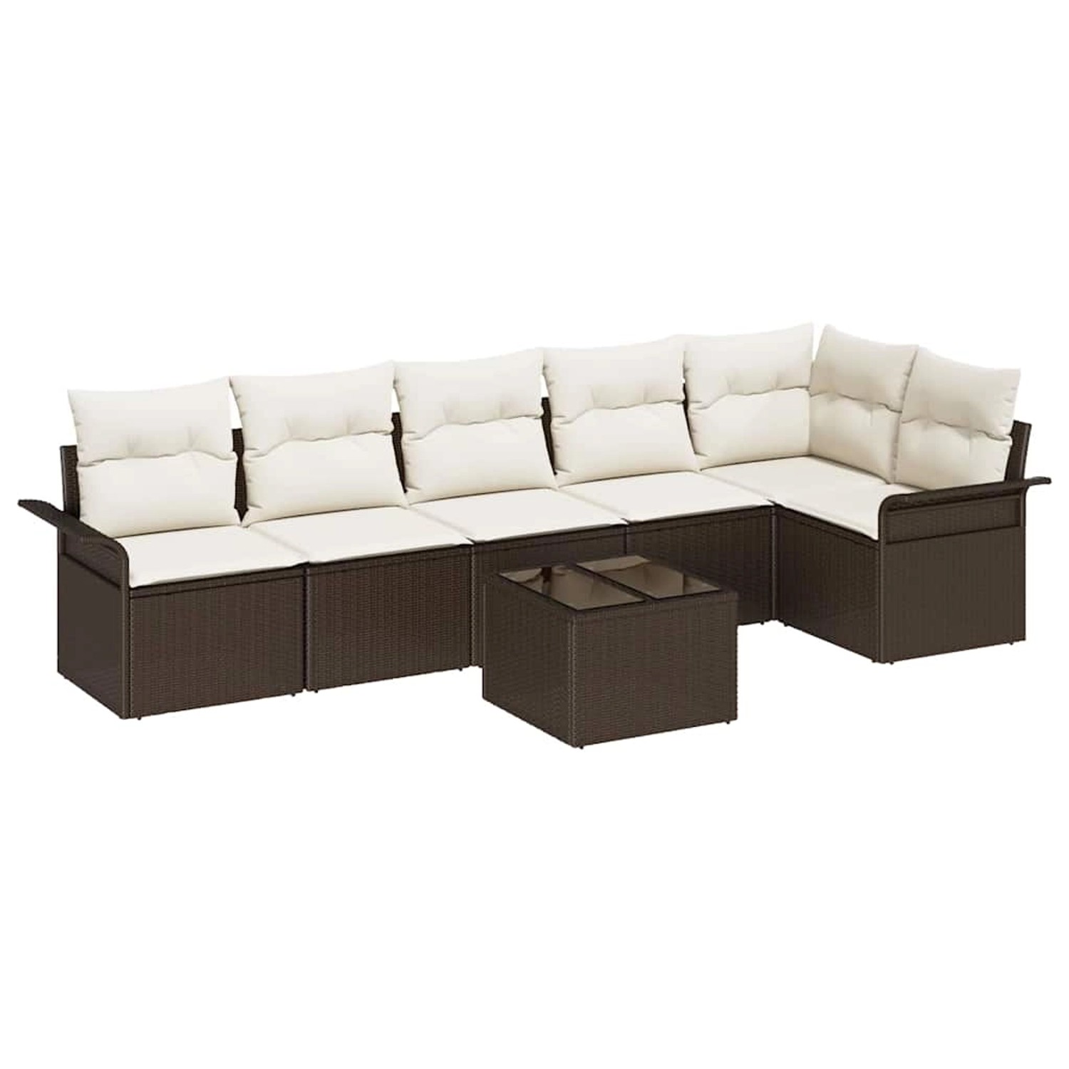 vidaXL 6-Teiliges Garten-Sofa-Set mit Kissen in Grau Poly Rattan 3354057 günstig online kaufen