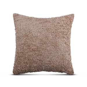 Bestlivings Dekokissen Chenille, 50x50 cm, beige. Flauschiges Sofakissen für Wohnzimmer & Garten.