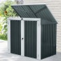 Home Deluxe Mülltonnenbox Basura für 2 Tonnen, Pultdach geöffnet, abschließbare Flügeltüren, verzinkter Stahl.