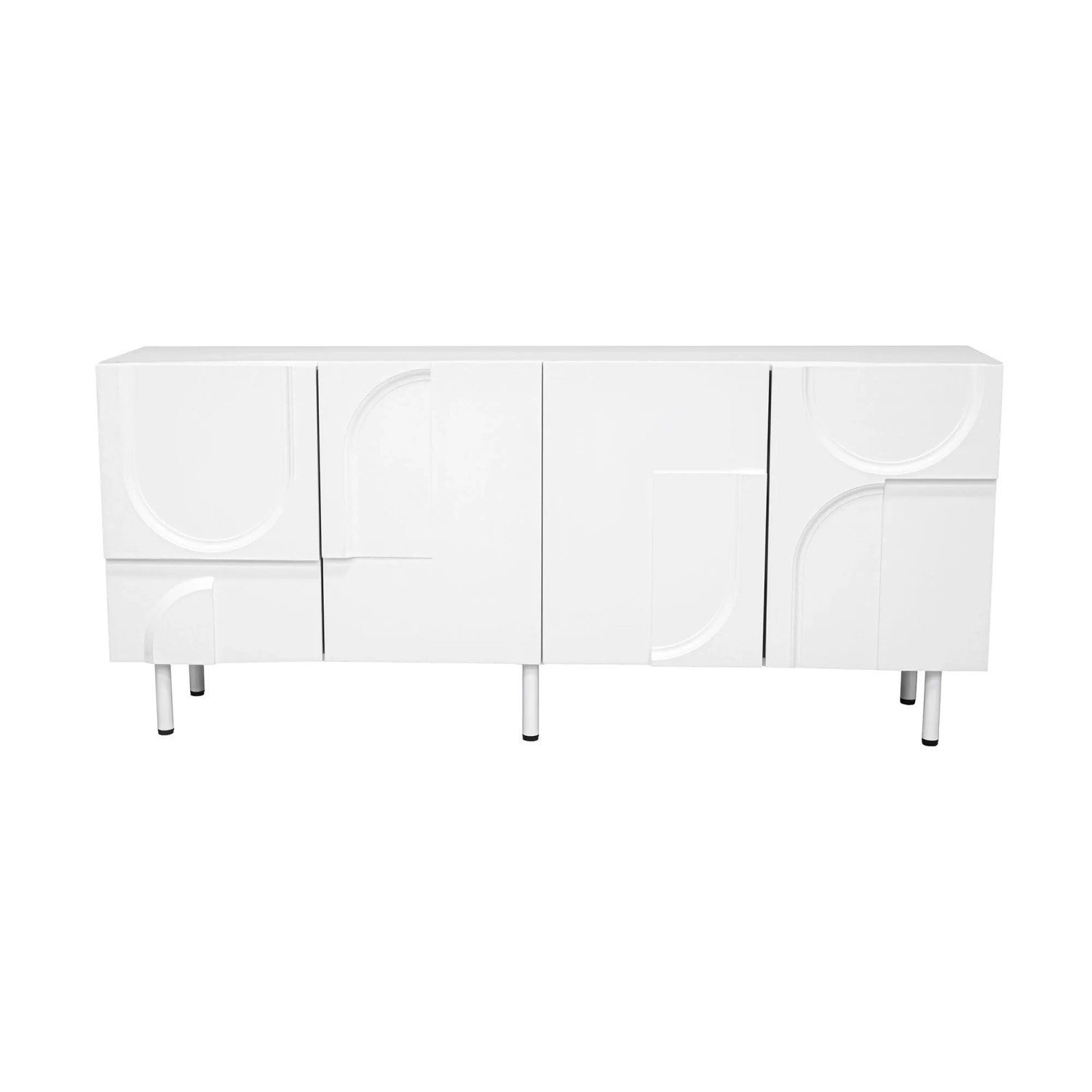 okwish Sideboard mit Mehrfachaufbewahrung Esszimmer 160x38,5x70cm Weiß