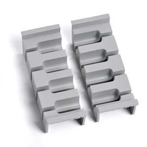 SOTECH Cuisio Besteckeinsatz 55mm Transluzent Graphitgrau mit Messerblock Für Blum Legrabox 473mm mit Korpusbreite 450mm