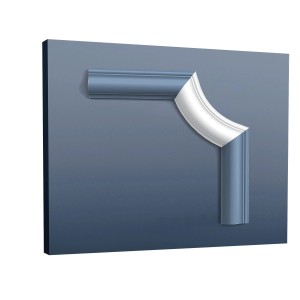 Weißes ORAC DECOR P801C LUXXUS Eckelement für Wand, Fries & Rahmen, 19,8x2,6x11cm.