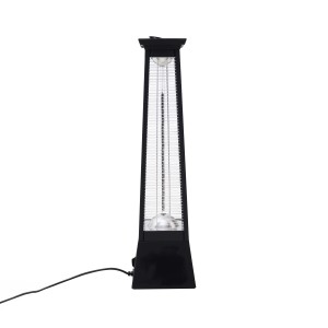 Schwarzer Westmann Infrarot-Heizstrahler Volcano, 80cm, für Terrasse & Garten.