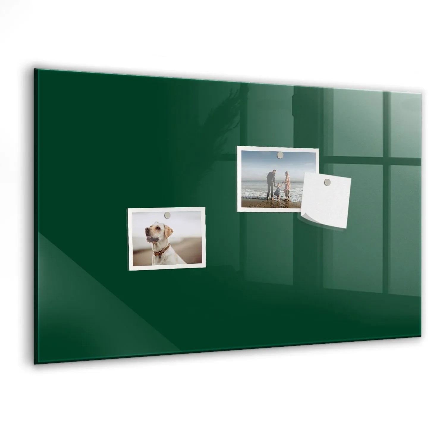 Tulup Magnettafel Glas Farbe Flaschengrün 60x40 cm Magnettafel Zum Schreiben Weißer Marker Magnettafel Flur Glas