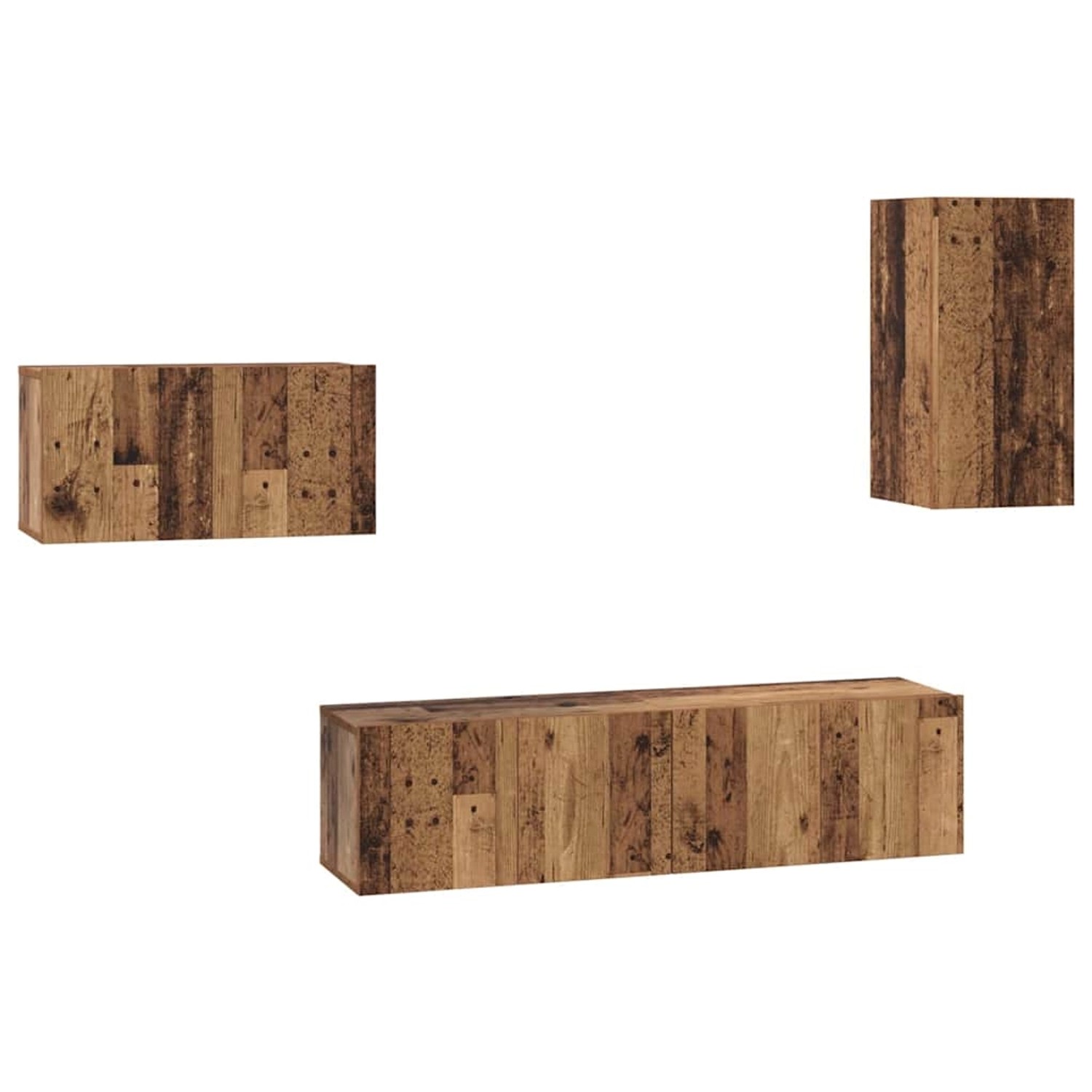 vidaXL TV-Schrank-Set 4-Tlg Altholz 30,5 x 30 x 60 cm Holzwerkstoff 3393297 günstig online kaufen