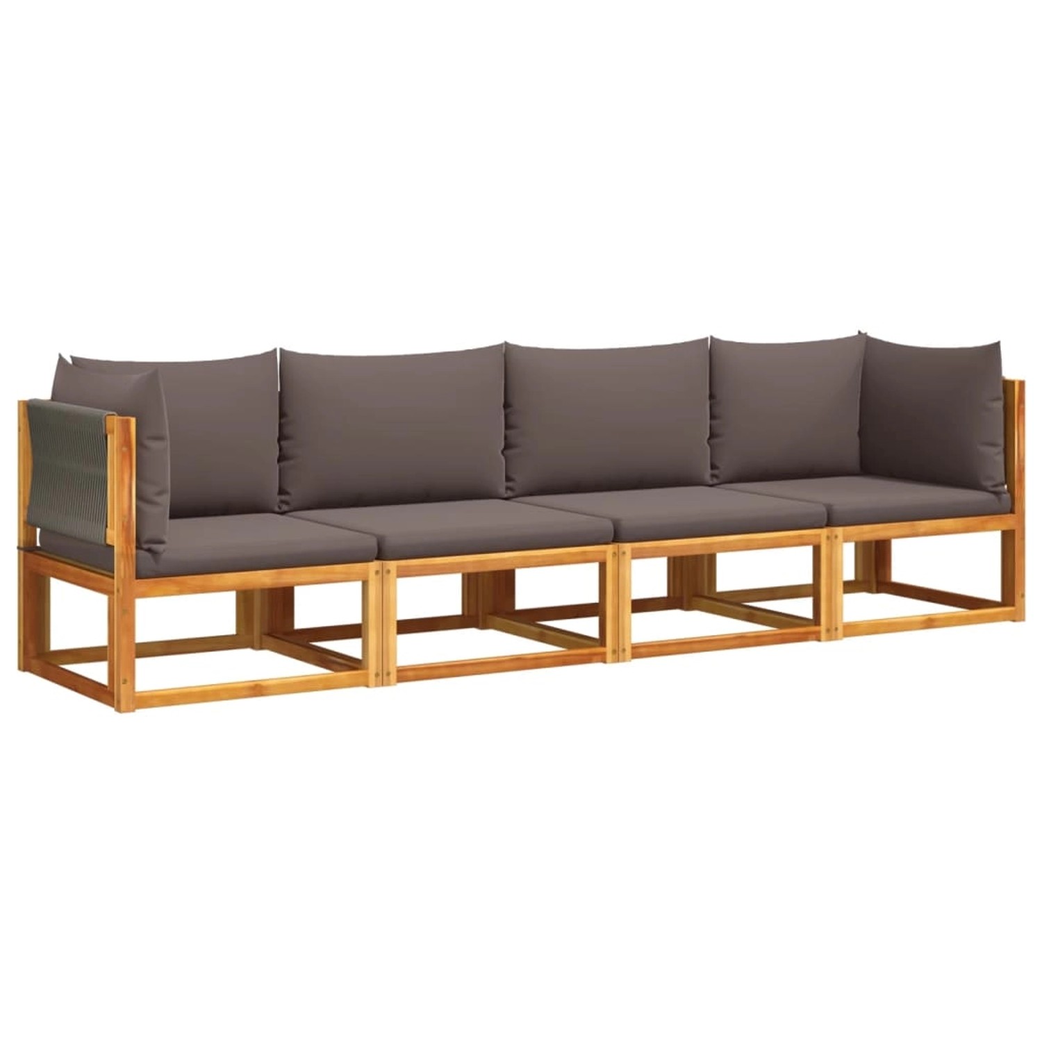 vidaXL 4-tlg. Garten-Sofagarnitur mit Kissen Massivholz Akazie günstig online kaufen