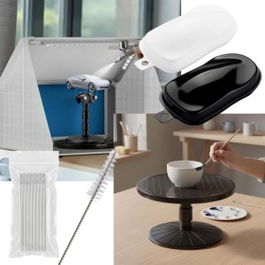 Wiltec Airbrush Lackierständer Set Drehteller Reinigungsbürste Speed Shapes