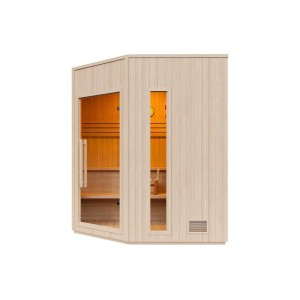 Vente-unique Finnische Sauna Kotka Naturfarben Hell 150 cm